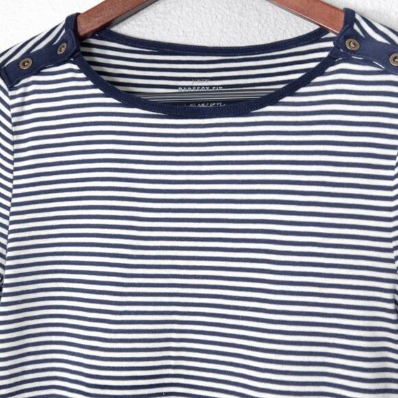 J Crew Women’s Long Sleeve Shirt Cotton Size Small White Nautical Prep - Picture 3 of 10